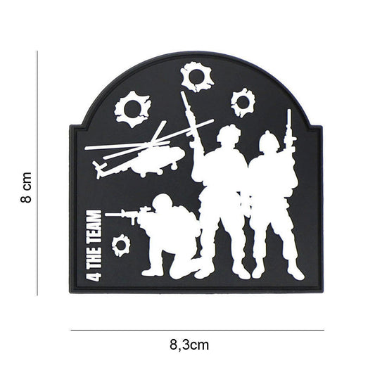 Embleem 3D PVC 4 the team #20025 Tactical - Exprimă Solidaritatea și Rezistența