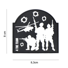 Embleem 3D PVC 4 the team #20025 Tactical - Exprimă Solidaritatea și Rezistența