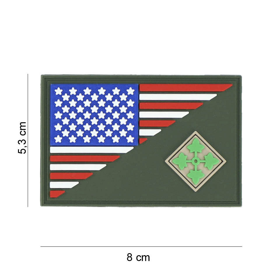 Embleem 3D PVC 4th Infantry Multicolor - Afirmă-ți apartenența