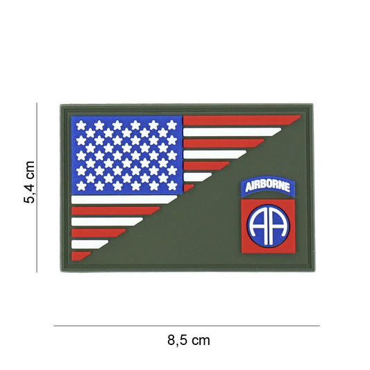 Embleem 3D PVC 82nd Airborne Halve Vlag - Declară-ți Loialitatea Tactică