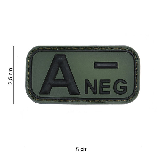 Embleem 3D PVC A- Negativ Verde Tactical - Identificare Urgentă Crucială
