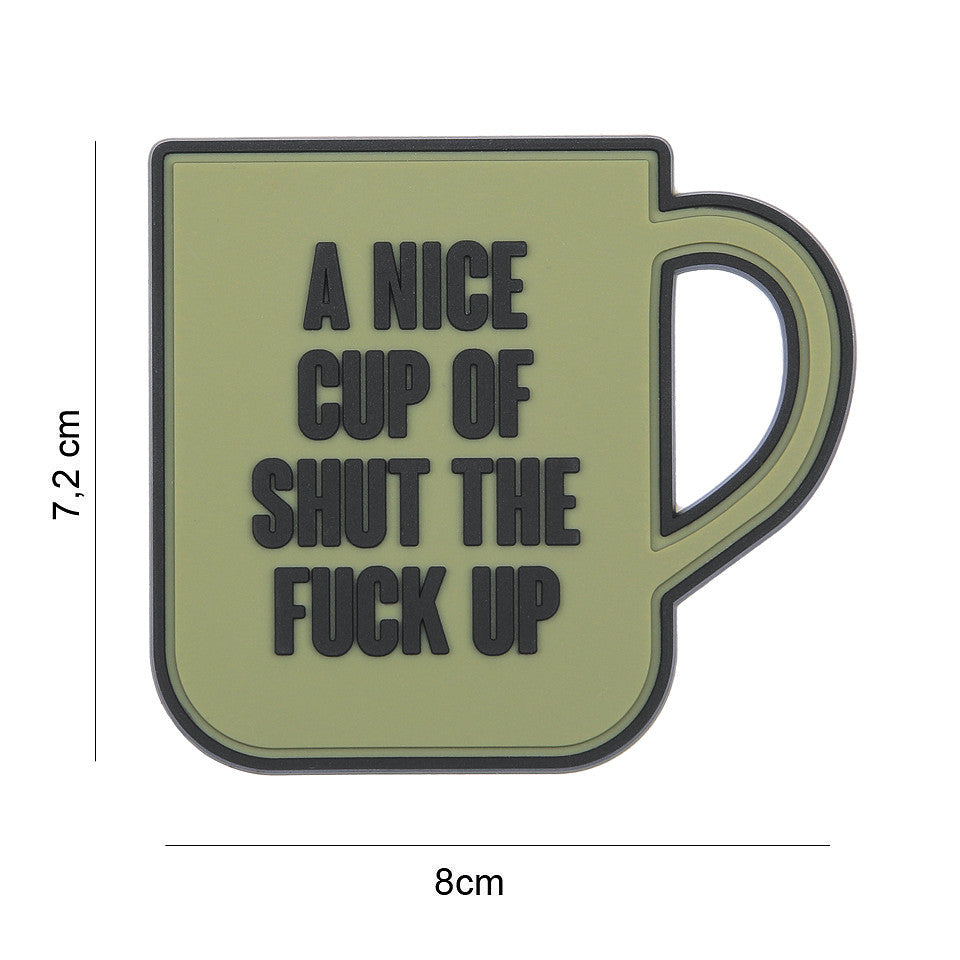Embleem 3D PVC A nice cup groen - Personalizare Tactică Instantă