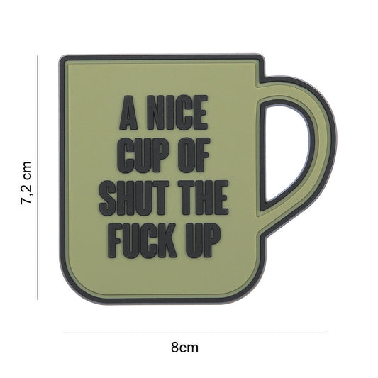 Embleem 3D PVC A nice cup groen - Personalizare Tactică Instantă