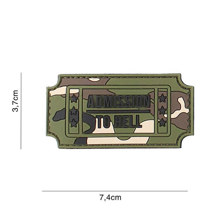 Embleem 3D PVC Admission to Hell woodland - Afirmă-ți Atitudinea Fără Compromis
