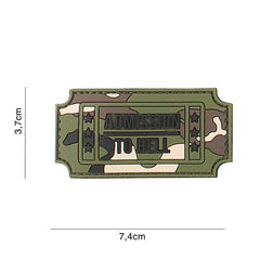 Embleem 3D PVC Admission to Hell woodland - Afirmă-ți Atitudinea Fără Compromis
