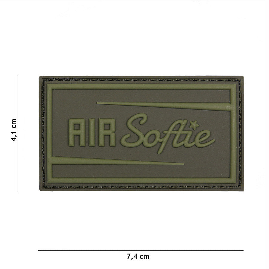 Embleem 3D PVC Air Softie Verde - Identitate Tactică Instant