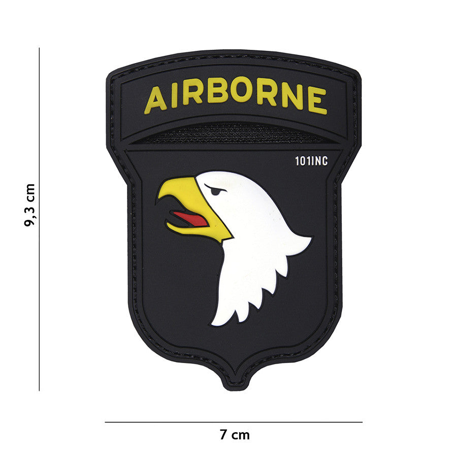 Embleem 3D PVC Airborne 101st Negru US Army - Simbol al Curajului