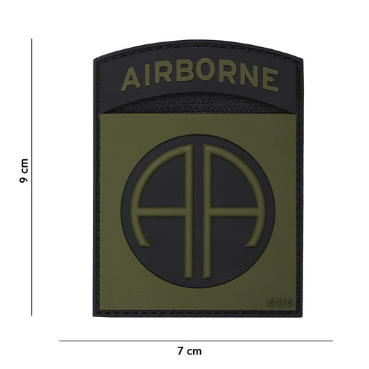 Embleem 3D PVC Airborne 82nd Verde - Simbol de Elită și Angajament