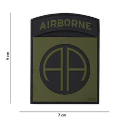 Embleem 3D PVC Airborne 82nd Verde - Simbol de Elită și Angajament