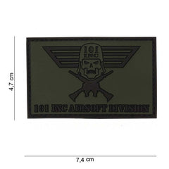 Embleem 3D PVC Airsoft Division #12001 Verde 101 INC - Afirmă-ți Apartenența