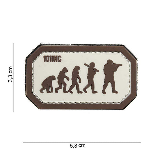 Embleem 3D PVC Airsoft Evolution Beige/Bruin - Identificare Tacticală Robustă