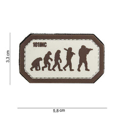 Embleem 3D PVC Airsoft Evolution Beige/Bruin - Identificare Tacticală Robustă