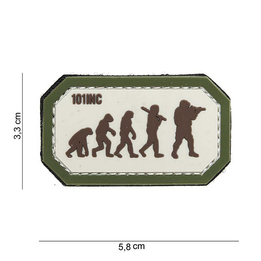 Embleem 3D PVC Airsoft evolution beige/verde - Personalizare Tactică Instantă