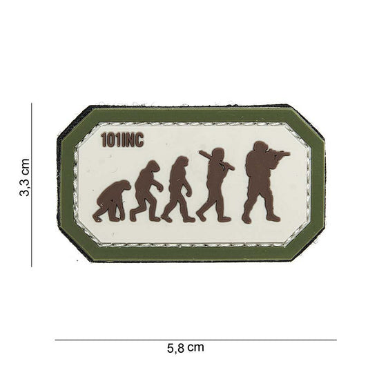 Embleem 3D PVC Airsoft evolution beige/verde - Personalizare Tactică Instantă