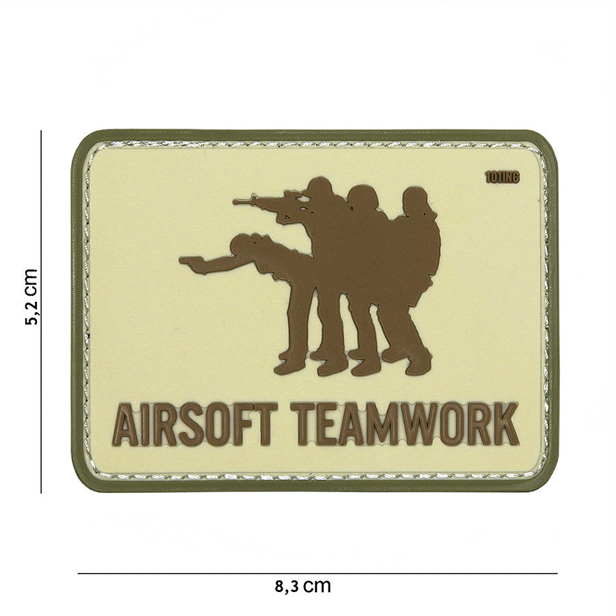 Embleem 3D PVC Airsoft Teamwork Coyote - Semn Distinctiv & Unitate
