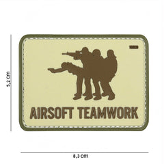 Embleem 3D PVC Airsoft Teamwork Coyote - Semn Distinctiv & Unitate