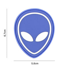 Embleem 3D PVC Alien #2132 Albastru - Afirmă-ți Prezența Tactică
