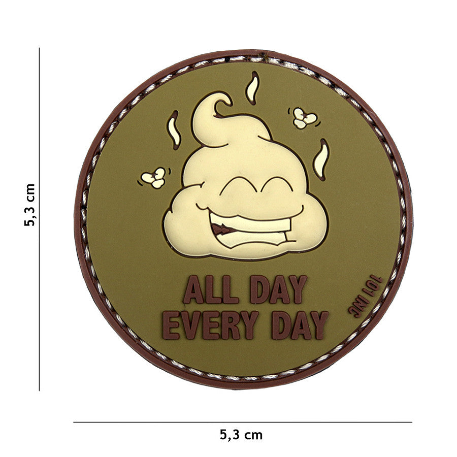 Embleem 3D PVC All Day Every Day Groen/Bruin - Spirit de Luptă Neîncetat