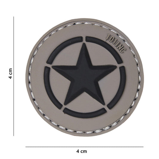 Embleem 3D PVC Allied Star Gri Militar - Autenticitate Istorică
