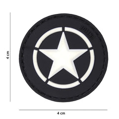 Embleem 3D PVC Allied Star Negru - Autenticitate și Identificare Istorică