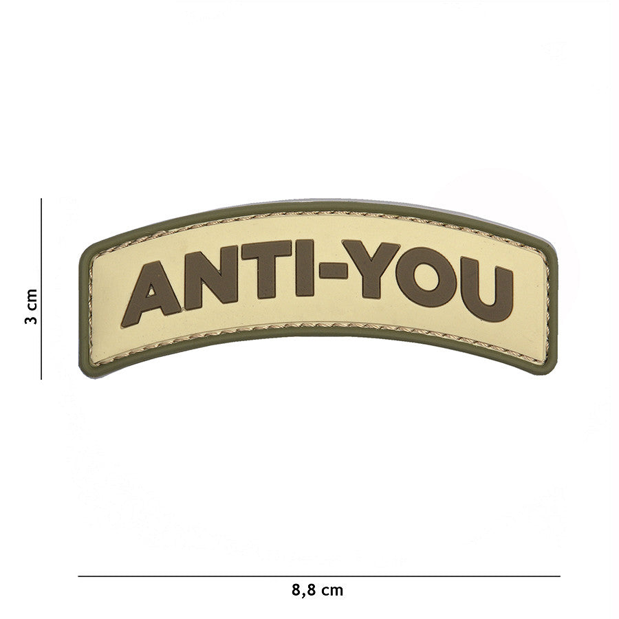 Embleem 3D PVC Anti-You Coyote - Afirmație Tactică Ieșită din Tipar
