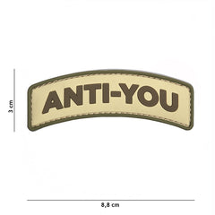Embleem 3D PVC Anti-You Coyote - Afirmație Tactică Ieșită din Tipar
