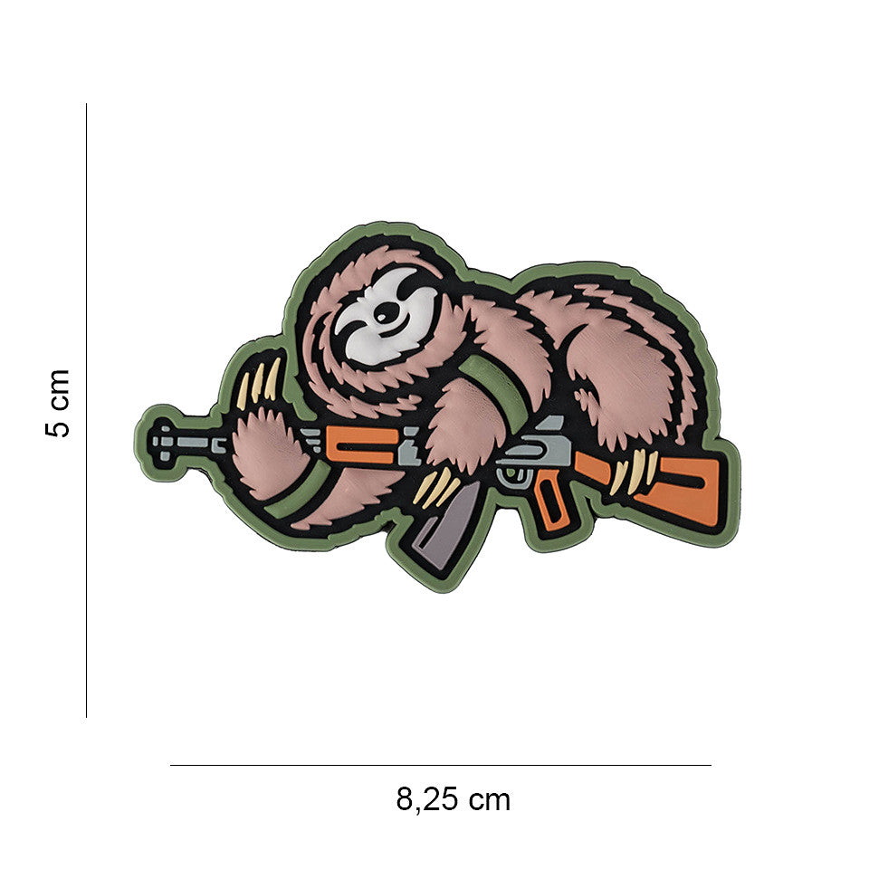 Embleem 3D PVC Armed Sloth #3120 - Afirmă-ți Atitudinea Unică