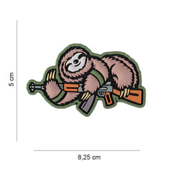 Embleem 3D PVC Armed Sloth #3120 - Afirmă-ți Atitudinea Unică