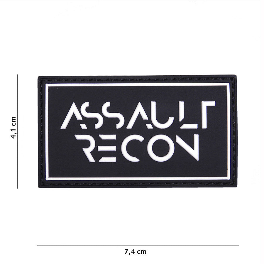 Embleem 3D PVC Assault Recon Negru Tactical - Identitate Tactică Incontestabilă