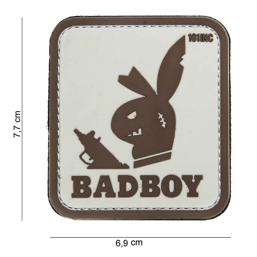 Embleem 3D PVC Badboy Beige - Exprimă-ți Atitudinea Fără Compromis