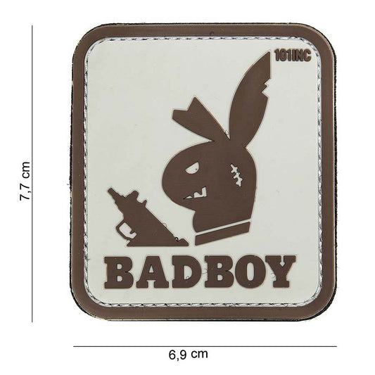 Embleem 3D PVC Badboy Beige - Exprimă-ți Atitudinea Fără Compromis