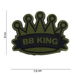 Embleem 3D PVC BB King Verde - Personalizare Tactică Robustă