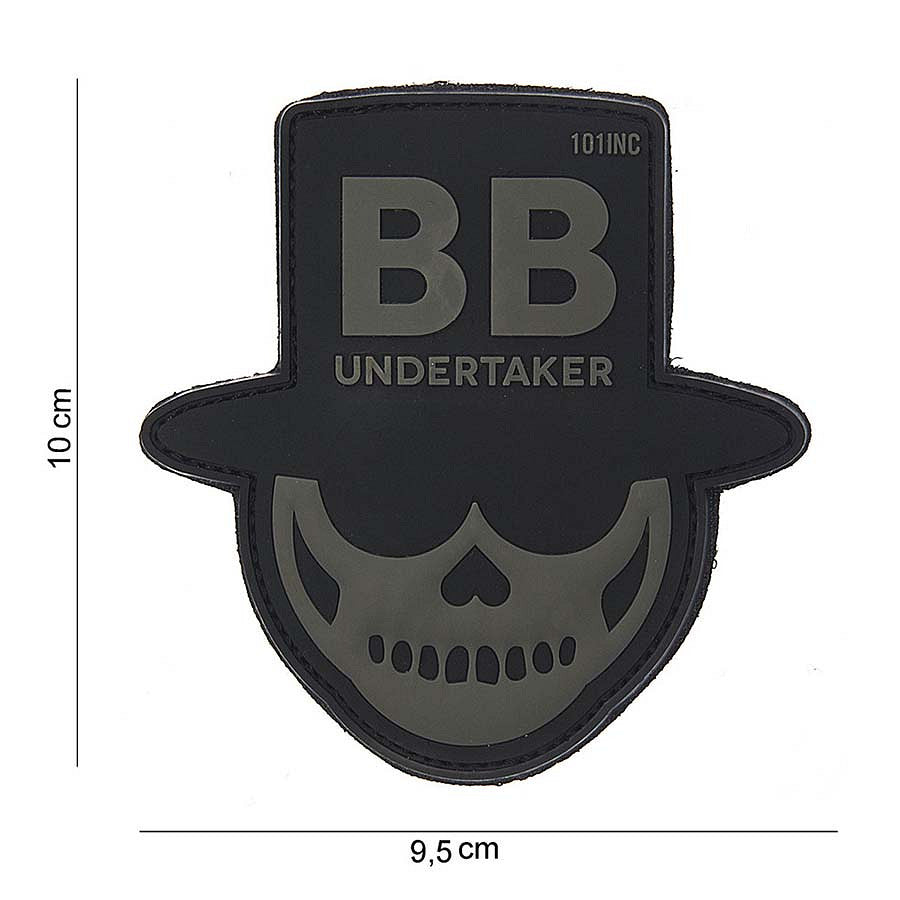 Embleem 3D PVC BB Undertaker Negru - Marchează-ți Prezența Indestructibilă
