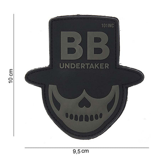 Embleem 3D PVC BB Undertaker Negru - Marchează-ți Prezența Indestructibilă