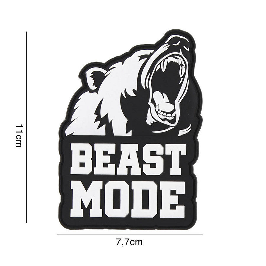 Embleem 3D PVC Beast mode Negru Tactical Gear - Eliberează Forța Brută