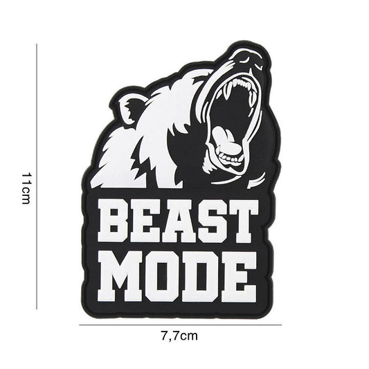Embleem 3D PVC Beast mode Negru Tactical Gear - Eliberează Forța Brută