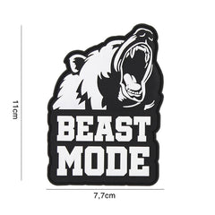 Embleem 3D PVC Beast mode Negru Tactical Gear - Eliberează Forța Brută