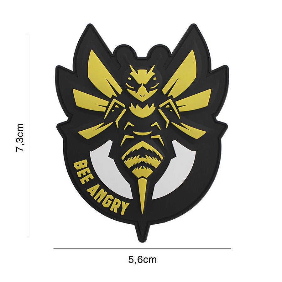 Embleem 3D PVC Bee Angry Galben #8115 - Afirmă-ți Atitudinea Tactică