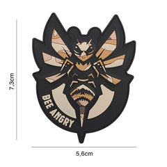 Embleem 3D PVC Bee Angry Woodland - Marchează-ți Teritoriul cu Stil