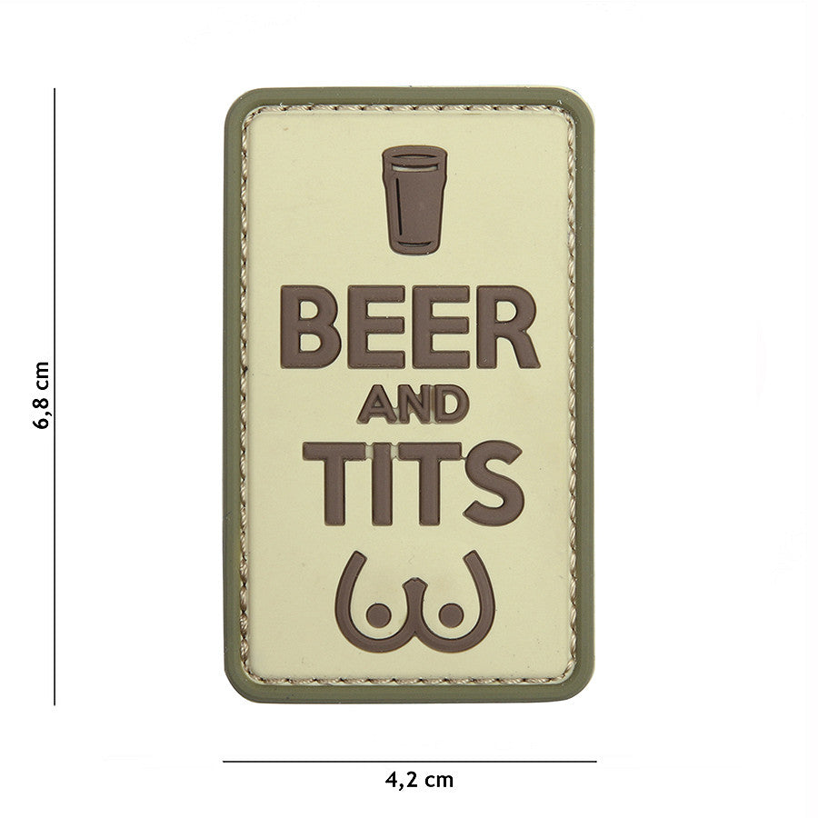 Embleem 3D PVC Beer and Tits Coyote Military-Shop - Declarație Nefiltrată