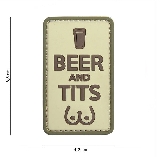 Embleem 3D PVC Beer and Tits Coyote Military-Shop - Declarație Nefiltrată