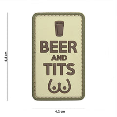 Embleem 3D PVC Beer and Tits Coyote Military-Shop - Declarație Nefiltrată