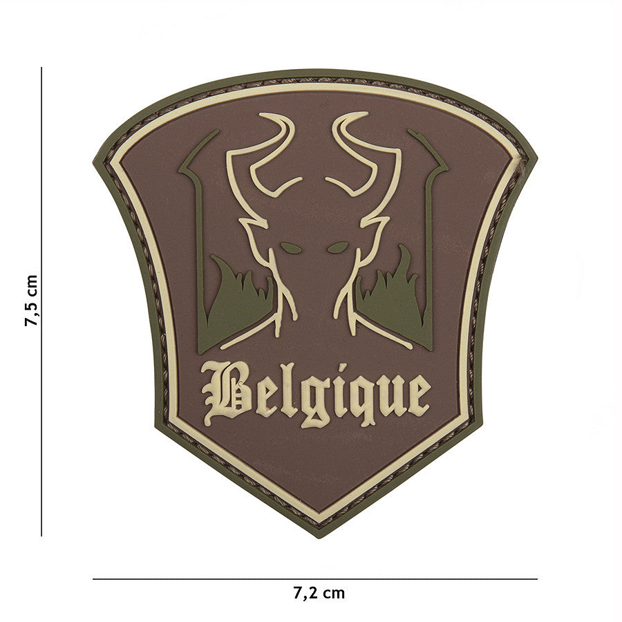 Embleem 3D PVC Belgische Duivel #20073 Multicolor - Personalizare Rezistentă Tactică