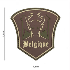 Embleem 3D PVC Belgische Duivel #20073 Multicolor - Personalizare Rezistentă Tactică