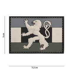 Embleem 3D PVC Benelux Vlag Gri - Personalizare Tactică Esențială