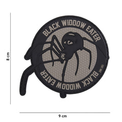Embleem 3D PVC Black widdow eater Gri EliteGear - Afirmă-ți Prezența