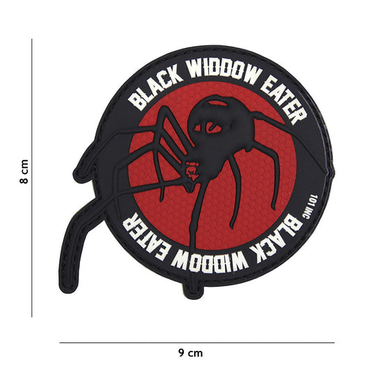 Embleem 3D PVC Black Widdow Eater Negru-Roșu - Afirmă-ți Stilul Tactic