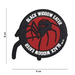 Embleem 3D PVC Black Widdow Eater Negru-Roșu - Afirmă-ți Stilul Tactic
