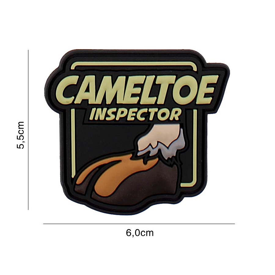 Embleem 3D PVC "Cameltoe Inspector" Negru - Autoritate Vizuală Distincță