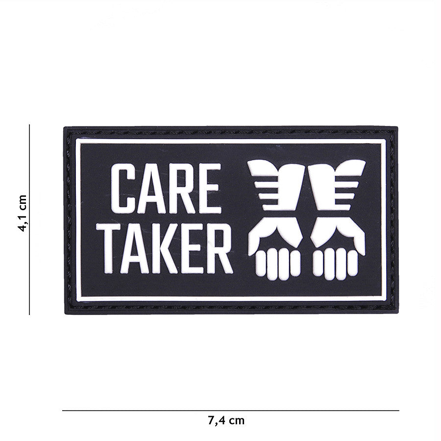 Embleem 3D PVC Care Taker Negru - Afirmă-ți Misiunea
